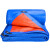 共泰 大篷布 防水防雨加厚棚布 防尘防晒防风塑料篷布 140克PE材质 蓝桔色3*4m