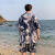 SUNWISESS法式工装男装套装夏季海边花衬衫薄款透气冰丝短袖短裤两件高级感 桔色 4XL
