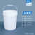 加厚水桶螺旋盖塑料桶圆桶五金配件周转桶带盖20升25L30公斤 25L螺旋桶-无盖
