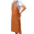 易美丽诺 DA6077 防水防油围裙加厚餐厅厨师酒店洗车皮革围裙 棕色常规1.0m 2件装