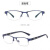 瑞恒柏定制适用于电焊眼镜焊工专用眼镜男防蓝光辐射半框平光镜 宝石蓝色无度数眼镜防蓝光+ 镜