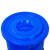 稳斯坦 WK001 塑料大桶 环卫物业垃圾桶酒店厨房收纳圆桶 蓝色160升 56*70cm(有盖）