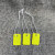PVC塑料防水空白弹力绳吊牌价格标签吊卡标价签标签100套 PVC黄色弹力绳2X3吊牌=100套
