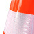 品之德 50CM红色PVC路锥反光圆锥 塑料路锥反光警示锥桶雪糕筒路障锥