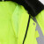 百舸 加棉反光雨衣套装防寒保暖加厚交通巡逻执勤棉袄黑毛领上衣4XL码
