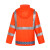 赫思迪格 反光雨衣套装 分体式防汛救援环卫警示雨衣 荧光橙170/L HGJ-1442