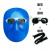 电焊面罩焊工眼镜二保氩弧焊接全脸防护面具透气轻便防烤脸焊帽9 塑料PC+玻璃黑镜/绑带