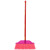 普利赛拉 商用老式扫帚物业木柄塑料丝扫把环卫清洁笤帚 红直杆窄头硬毛四排