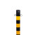Homeglen 警示柱防撞路桩铁立柱 隔离墩钢管 75cm固定柱黄黑带环加厚