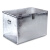 挚凌 大号铁皮五金工具箱镀锌板外卖箱带锁储物盒收纳木工铁箱子 40×30×30-0.8MM厚度 