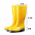 圣驰 劳工高筒白色水鞋 耐油耐酸碱厨房雨靴养殖防滑黄色雨鞋 黄色 40