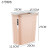 加厚长方形垃圾桶无盖客厅卧室办公室卫生间创意压圈小纸篓桶 小号粉色（8升）