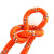 江波（JIANGBO）救生绳游泳绳子 救援安全绳漂浮水上救生圈浮索逃生绳 直径8毫米橘色反光30米+救生环+钩