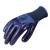 牛郎星手套 耐酸碱手套劳保手套pvc胶皮手套防滑耐磨 12付装 PS888 蓝色