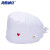 海斯迪克 HKQS-58 手术帽 棉加扣吸汗巾 心电图刺绣护士帽 印花包头帽医生帽 白色