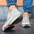 疾步（JIBU）男鞋夏季新款透气前掌气垫超轻减震体育生跑鞋透气运动学生体测 灰色 42