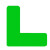 上陶鲸 5s桌面定位贴 四角定位 定位标示贴 100个（ 3*1cm）绿色L型