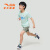 安踏儿童T恤男童装2024年夏季新款纯色上衣透气运动短袖跑步速干衣女t 巡游绿5105-3 160cm