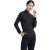 中神盾Z-506  男女装新款衬衫竹纤维纯色长袖商务工装职业方领衬衫定制职业装（37码）L 黑色 （1-9套）