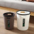 斯威诺 K-1200 小号压圈垃圾桶 酒店卫生间纸篓办公室简约提手垃圾篓 棕色