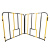 井口围栏电力安全围栏可移动护栏临时围挡有限空间专用防护栏隔离 102*100黑黄 2片价格