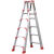 梯子加宽加厚铝合金双侧工程人字合梯伸缩折叠扶梯阁楼梯 彩色加强款2.0米