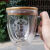 星巴克（Starbucks）加厚双层杯耐热玻璃咖啡杯拿铁茶杯带盖隔热带把水杯 人头+竹盖 耐热玻璃 x 475ml