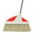 喜连声 LS-10010 软毛扫帚笤帚弹性软毛扫把 家用学校物业清洁扫帚不锈钢杆红色（2个/组）