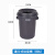 加厚圆形垃圾桶大号带轮子商用带盖物业户外环卫大容量垃圾箱 100L摇盖垃圾桶（无底座款）
