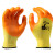 登升 劳保手套 PVC浸胶手套 涂胶防滑耐磨耐油耐酸碱防护手套 P628黄橙 12付 均码
