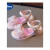 迪士尼（Disney）女童凉鞋2024夏季新款儿童软底沙滩鞋中小童女孩洋气公主时尚凉拖 粉色 34码
