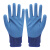 牛郎星劳保手套加厚耐磨胶片手套 防滑防割工地作业蓝色NL-369（12付）