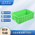 米奇特工 塑料周转箱 仓储物流箱工具零件整理盒物料收纳盒 外尺寸640*430*200 绿色