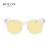 暴龙（BOLON） 眼镜王俊凯同款韩版黑太阳镜个性板材偏光墨镜BL3059 A90-透黄色
