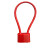 钢丝绳挂锁密码软锁头盔锁小号钥匙细长锁头锁具柜子柜门锁链条锁 红色总长38（ 3把钥匙）