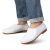 阿力牛 AX-027浅口雨鞋低帮套脚水鞋 防水防滑鞋厨师鞋PVC胶鞋 白色 42 