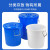 京顿 大号圆桶塑料水桶加厚带盖水桶酒店厨房工业环卫物业垃圾桶 60L白色带盖子