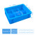 定加厚EU分格周转箱塑料收纳箱大号五金工具零件盒塑胶框蓝色 EU43120-深蓝+格箱 40cm30cm12cm