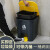 大容量脚踏式垃圾桶商用户外带盖子脚踩式厨房大号环卫箱简约 80L脚踏K灰桶黄盖送2卷80*100袋
