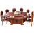 尚留鑫 中式大圆桌2.2m手动餐桌含椅子14把
