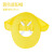 德威狮遮阳帽带风扇安全头帽可充电太阳能工地防晒神器夏季透气空调头盔 黄色遮阳帽