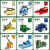 儿童数字变形玩具0到9汽车合体机器人组装拼装男女孩智力玩具礼物 数字6