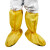 大杨713隔离防护鞋套 黄色 10双 一次性加厚防尘长筒透气隔离防滑鞋套 均码 定制
