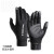 冬季骑行手套男士保暖户外运动防风防水加绒电动车触屏手套 黑色 XL