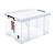 透明塑料整理箱特大号大力士直角衣服储物箱 6030(6214) 45升 禧天龙收纳箱