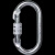 户外登山安全钩带锁镀锌弹簧扣卸扣葫芦安全扣锁母挂钩O型钩锁扣 12号(2个)