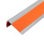 企工 楼梯防滑条自粘型台阶止滑条地板压边护角防撞条 桔红灰底 (5cm*2.5cm*1m)