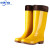 雨鞋男短筒雨靴加棉防滑防水鞋中筒高筒白色卫生工作胶鞋水靴  B 短筒黄色