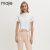 Maje春秋女装法式时尚半高领不规则针织T恤衫MFPTS00599 白色 T1