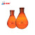 化科 棕色茄形烧瓶 玻璃耐热耐高温蒸馏旋蒸旋转蒸发反应瓶器 50ml/29